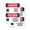 Signmission Lockout Tagout Setup Maintenance Bilingual Danger Sign, Vinyl Decal, 10in W x 14in L, 2PK OS-2PACK-DS-D-1014-VS-1428 - alternate 1